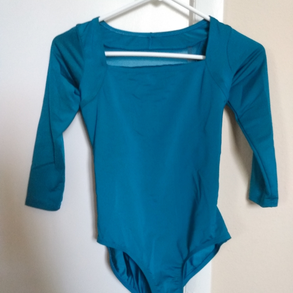 Long sleeve mesh leotard